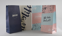 Sac en papier SOS avec logo personnalisé, sacs en papier kraft biodégradables, fond carré, sans poignées, pour aliments et cadeaux