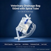 Sac de collecte 150 ml de qualité médicale pour chiens, usage vétérinaire
