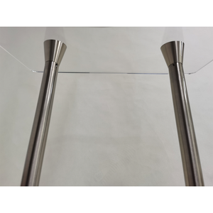 <span class=keywords><strong>Atril</strong></span> de Acrílico Transparente Personalizado con Doble Poste Metálico, Podio Minimalista para Iglesia, Aula, Sala de Conferencias, Boda - Product Image 6