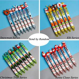 Bút Nhiều Màu Hoạt Hình <span class=keywords><strong>Santa</strong></span> Claus Xmas Cây Deer Bút Bi Trường Tiểu Học Quà Tặng Văn Phòng Phẩm Quà Tặng Giáng Sinh Vui Vẻ Bút - Product Image 4