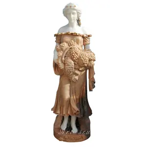 石葡萄女士雕像，家居装饰雕像 (YL-R026)