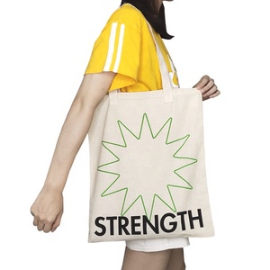 Bolsas de lona blancas con logotipo personalizado Comprador de supermercado reutilizable personalizado para compras diarias - Product Image 3