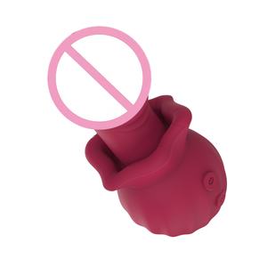 Nouveau vibrateur en forme de rose Amazon, langue qui léche et suce, masturbateur érotique, vibrateur vaginal en silicone liquide pour femmes - Product Image 1