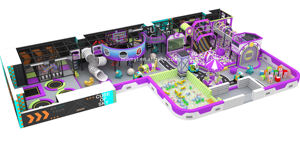 สนามเด็กเล่นในร่มที่ทันสมัยปรับแต่งได้สำหรับเด็กและเด็กวัยหัดเดินที่มีลูกปืนใหญ่และเกม <span class=keywords><strong>VR</strong></span> พื้นที่เล่นเชิงพาณิชย์ - Product Image 3