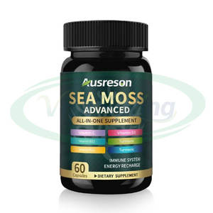 Cápsulas de Musgo Marino Ausreson OEM, Suplemento de 120 Cápsulas, Píldoras de Musgo Marino Irlandés Orgánico, Extracto de Musgo Marino, Cápsulas de Musgo Marino Natural - Product Image 1