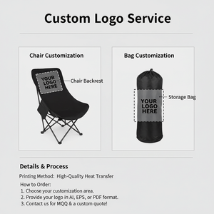 Biểu Tượng Tùy Chỉnh Siêu Nhẹ Cao Cấp Có Thể Gập Lại Cắm Trại Mặt Trăng Ghế Với Khung Hợp Kim Nhôm Và Ghế Độn Cho Cuộc Phiêu Lưu Ngoài Trời - Product Image 4