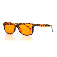 Nouvelles lunettes anti-lumière bleue à monture carrée légère de haute qualité, motif animalier géométrique, verres orange, très vendues