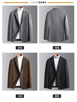 Nouvelle arrivée automne-hiver, manteau en laine à simple boutonnage pour homme, style décontracté chic, costume en laine haut de gamme