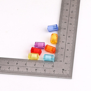 Acrylic Cylindrical <b>Beads</b> 12mm <b>Loose</b> <b>Beads</b> For Bracelet Making DIY Jewelry Making Material Rectangle Shape Colorful - Product Image 3