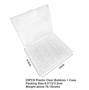 Bán buôn 25 cái/Hộp hộp nhựa đầy màu sắc bobbins Máy may gia đình phụ kiện kim loại <span class=keywords><strong>bobbin</strong></span> Set - Product Image 3