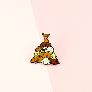 Badge créatif en alliage de style <span class=keywords><strong>japonais</strong></span> et coréen, broche en forme de chien Husky Chihuahua, dessin <span class=keywords><strong>animé</strong></span>, amusant et mignon, pour enfants - Product Image 2