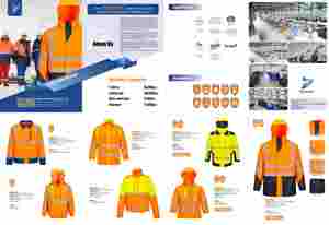 Chaquetas de Seguridad Personalizables con Franjas Reflectantes de 360 Grados, Manga Larga, en Verde, Naranja y Negro, con Tres Bolsillos y Cierre de Cremallera - Product Image 4