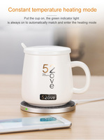 Chargement sans fil 15W 18W chargeur USB thermostatique à chauffage rapide pour café tasse à thé téléphone portable chargeurs de charge rapide adaptateurs