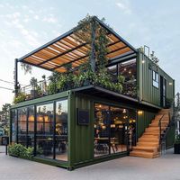 Maison modulaire de luxe en duplex de 2 étages avec conteneur d'expédition, salle de bain et cuisine pour villas, maisons de jardin, hôtels et centres de villégiature