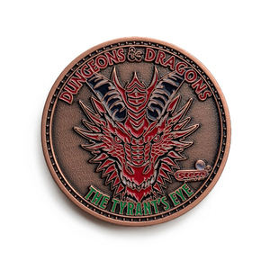 Moneda de Metal de Doble Cara con Diseño de Cabeza de Dragón, Hecha a Medida, Suministro al por Mayor, Ideal para Colección y Recuerdos de Eventos - Product Image 1