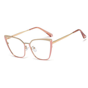 95609新しいデザインの金属製処方メガネアンチブルーライトメガネフレームシリコンノーズパッド眼鏡 - Product Image 2