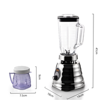RAF R.2939 Elektrische Blender 750W 1.25L Glazen Kan 20000RPM Vierblads 2-in-1 Mixer Blender voor Sap Smoothie IJs Kruimelen Dranken
