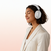Casque sans fil A100 à réduction de bruit active, haut-parleurs stéréo 40 mm, léger et pliable pour les voyages et l'usage quotidien