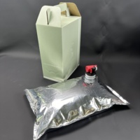 Sac en boîte de 1L à 220L pour café et vin, emballage plastique aseptique avec valve pour liquides et huile d'olive, conteneur à emporter