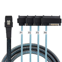 Kabel Mini SAS 36Pin SFF-8087 ke SFF-8482 Kecepatan Tinggi untuk HDD SSD Server Motherboard Server Koneksi RAID Array