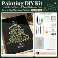 Kit créatif de bricolage pour sapin de Noël : Peinture texturée avec motifs floraux perlés pour cadeaux et décorations de fêtes