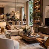 Ensemble de canapés de salon haut de gamme de designer, solution de mobilier de chambre sur mesure, tête de lit moelleuse de qualité supérieure pour projets de villas de luxe