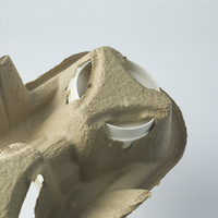 Porte-gobelets écologique en pâte recyclée pour 2 gobelets – Support biodégradable pour boissons à emporter