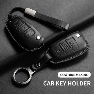 Étui de protection pour clé de voiture en cuir pour <span class=keywords><strong>Audi</strong></span> A1 A3 A4 A5 A6 A7 Q3 Q5 S6 B6 B7 B8 C6 8P 8V 8L <span class=keywords><strong>TT</strong></span> <span class=keywords><strong>RS</strong></span>, coque de clé à distance automatique, accessoires - Product Image 5