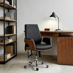 Silla de Oficina Ejecutiva de Lujo con Respaldo Alto y Función Reclinable, Silla de Oficina Ergonómica Moderna para Jefes - Product Image 1