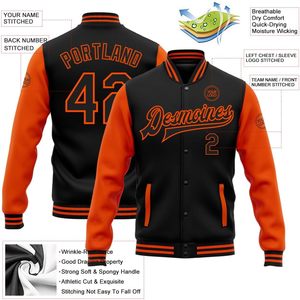 Custom Varsity <b>Jacket</b> Personalized Men Women Youth Baseball Letterman Sweatshirt Bomber Team Uniform Breathable Autumn Casual - Product Image 1