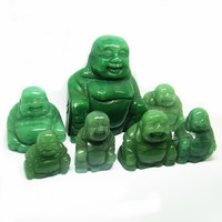 Cristaux de Quartz HZ, Meilleures Ventes, Sculpture de Bouddha en Jade Vert Chinois, Statue Sculptée en Améthyste, Pendentif Gemme Rire, Fengshui
