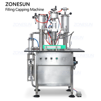 ZONESUN ZS-QW254 semi-automatique 3 en 1 aluminium étain aérosol peinture métal peut bouteille liquide remplissage étanchéité capsulage Machine