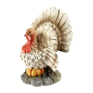 Custom Thanksgiving Decoraties Ambachten Home Decor Hars Turkije Beeldje Centerpieces