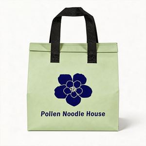 Sac isotherme personnalisé avec logo imprimé, sac de transport non tissé pour restaurant, barbecue, nourriture chaude, café, lait, thé, avec un design élégant - Product Image 4