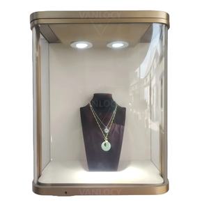 Affichage moderne en métal éclairage LED mur vitrine en verre affichage de bijoux armoire verrouillable arc verre <span class=keywords><strong>niche</strong></span> armoire vitrine de bijoux - Product Image 1