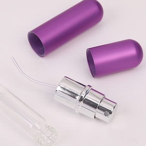 ขวดสเปรย์น้ำหอมแบบพกพา สีพื้น ขนาด 5 มล. สำหรับบรรจุภัณฑ์เครื่องสำอางโลหะ ขายส่ง แบบเติมได้ - Product Image 3
