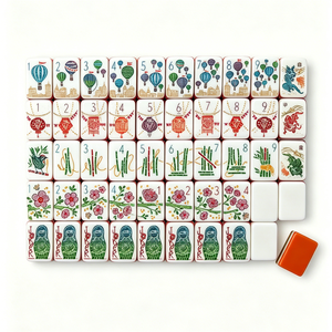 En Stock: Juego de Mahjong Americano de Acrílico de 4 Capas, Diseño Walk With Me, Tallado de Lujo, 160 Fichas de Mahjong Personalizadas - Product Image 1