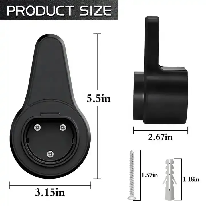 EV Charger Holder Wall Connector Holster Electric Car Cable Organizer Nozzle Dock Mount For Tesla Type 2 GBT J1772 EVSE Charging