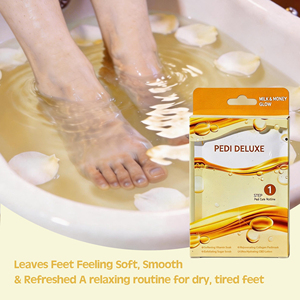 Miel Lait Pédicure Bain De Pieds Spa <span class=keywords><strong>Kit</strong></span> dans UNE Boîte 4 en 1 Sel Y Compris Tremper Sucre Gommage Masque Hydratant crème de Massage - Product Image 1