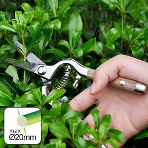 Cisailles de <span class=keywords><strong>jardinage</strong></span> VERTAK 8 pouces de haute qualité pour la taille des fleurs, manche en bois de frêne, acier à haute teneur en carbone et lame polie - Product Image 5