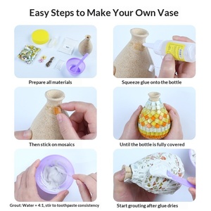 แจกันไม้โมเสคสำหรับวันแม่ ของตกแต่งทำมือ DIY - Product Image 6