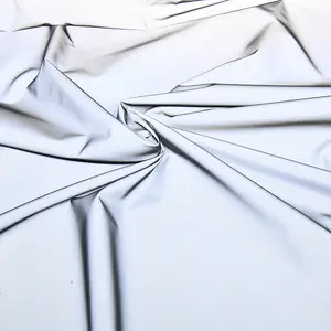 High Light Silver Reflective Waterproof Polyester Reflective Fabric For Fashion Jacket