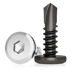 Bibo Yaente Factory 410 Stainless Steel <b>Flat</b> Head Hex Socket Self-drilling <b>Screws</b> - Self-tapping Dovetail Fasteners Metric Self- - Product Image 5