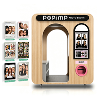 Borne photo automatique DSLR entièrement automatisée, distributeur de photos à monnayeur, kiosque selfie en métal/avec Wi-Fi, sans personnel requis