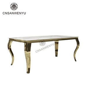 أحدث صيحات حفل زفاف ، أثاث الفندق ، طاولات مستديرة مربعة من الفولاذ المقاوم للصدأ - Product Image 3