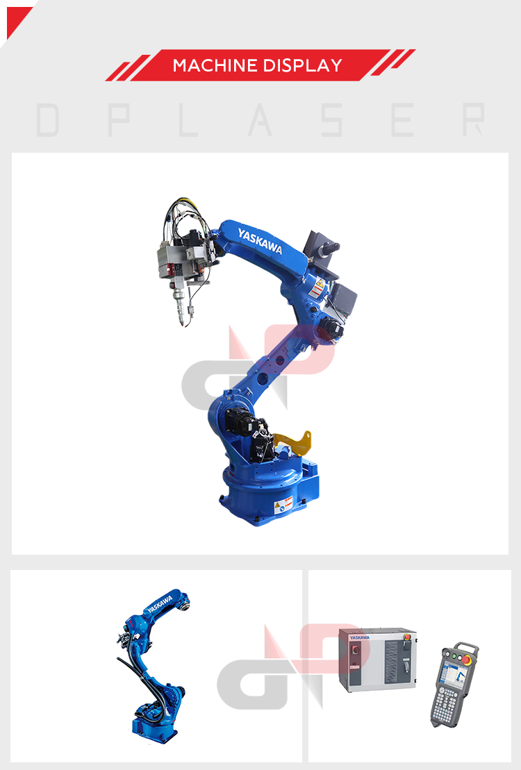 Yaskawa 6 Axis Robot Arm Stainless Steel Automatic Fiber Laser Welding Machine
