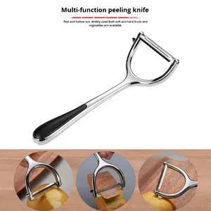 Pelador Multifuncional de <span class=keywords><strong>Acero</strong></span> Inoxidable 304, Pelador de Melón, Utensilio Especial para Pelar, Raspador, Herramienta de Cocina - Product Image 6