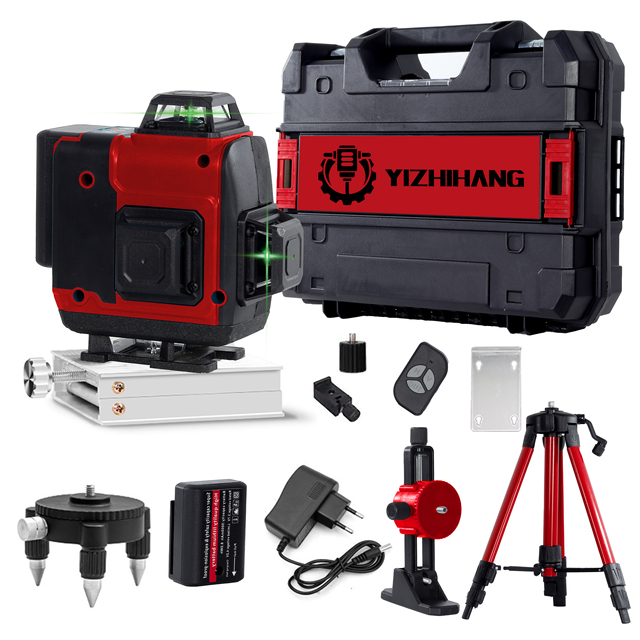 Lazer Level Green Beam Laser Cross 16 Line Self Leveling 4d Auto Rotary Construction Nivel Laser  Laser Levels