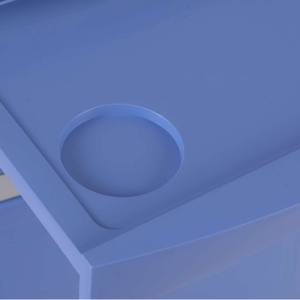 Table de chevet médicale rectangulaire bleue pour hôpital, maison de retraite et usage hospitalier - Product Image 1