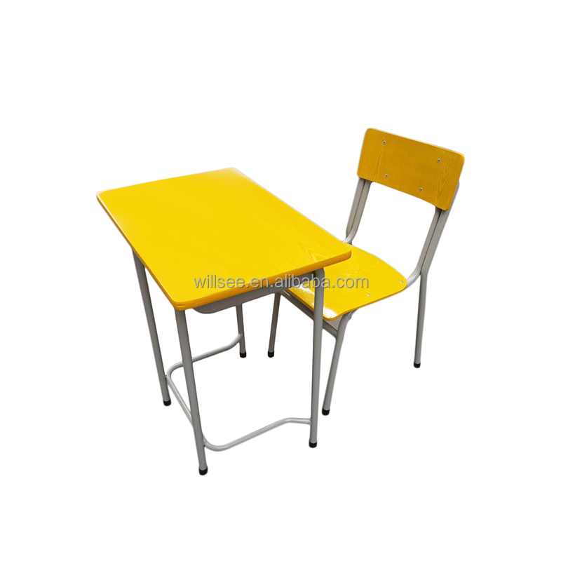 SF-1006工場製学校机椅子セット高品質学校教室家具シングル学生用机